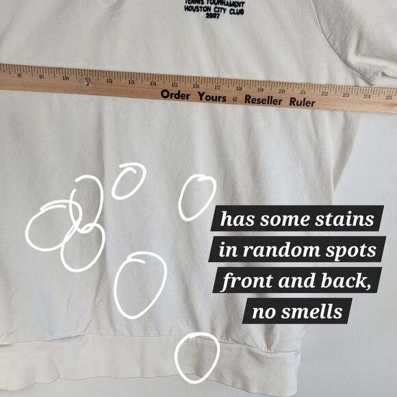 Polo Ralph Lauren Polo Tennis Sweatshirt Quarter Zip Mens L Houston Club Logo 07 - Picture 3 of 11